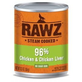 RAWZ 96% 雞肉+雞肝 全犬罐頭 354G x 12罐